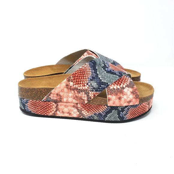 Free People Multicolor Snake Print Sandals - Picture 4 of 9